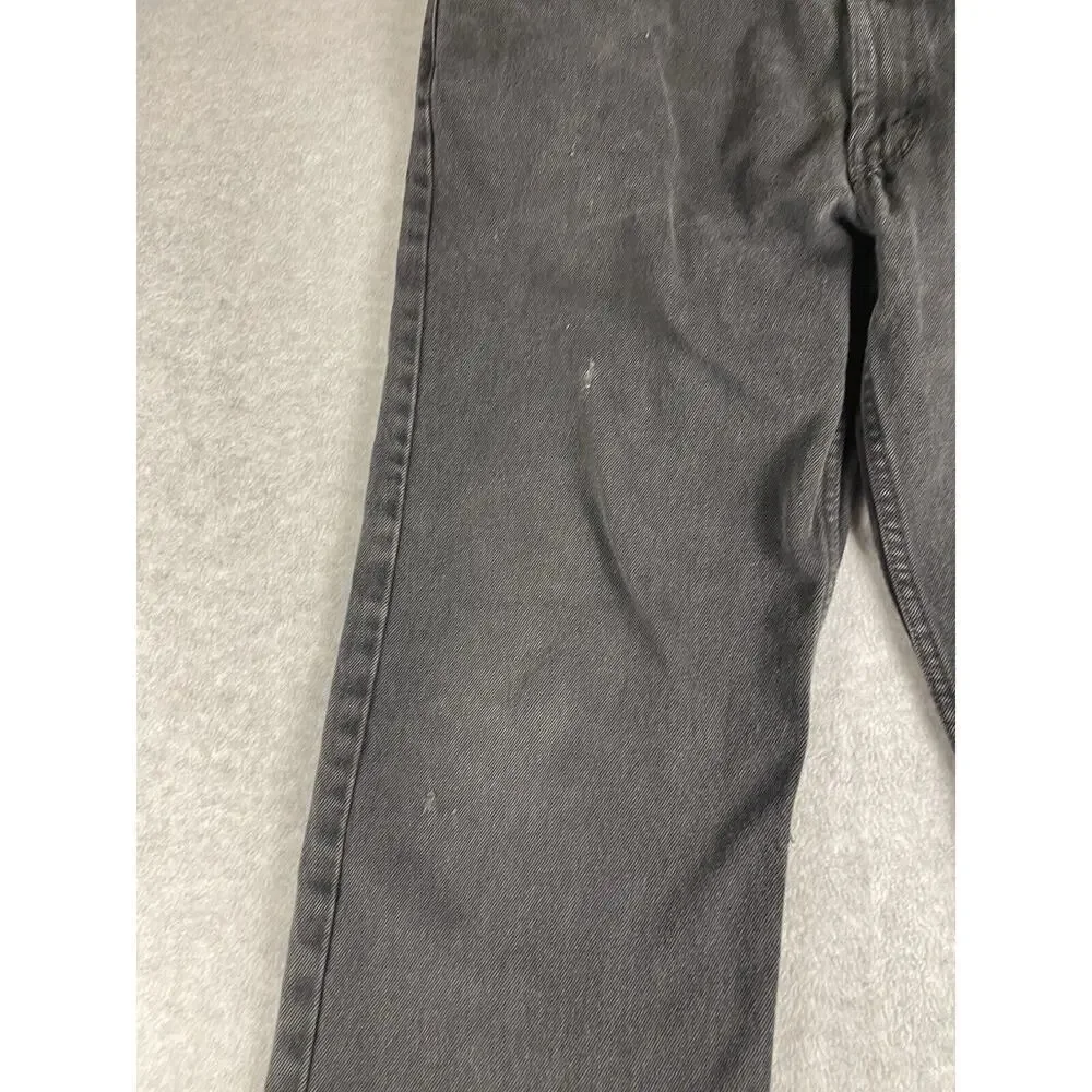 Levis 505 Jeans Adult 36x32 Black Denim Regular Fit Straight Leg Distressed